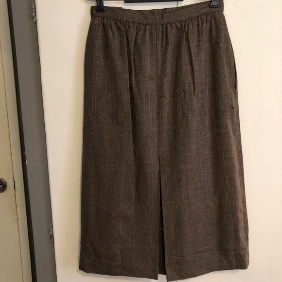1980’s pinup ILGWU Vintage wool a-line high waist skirt - Picture 2 of 8